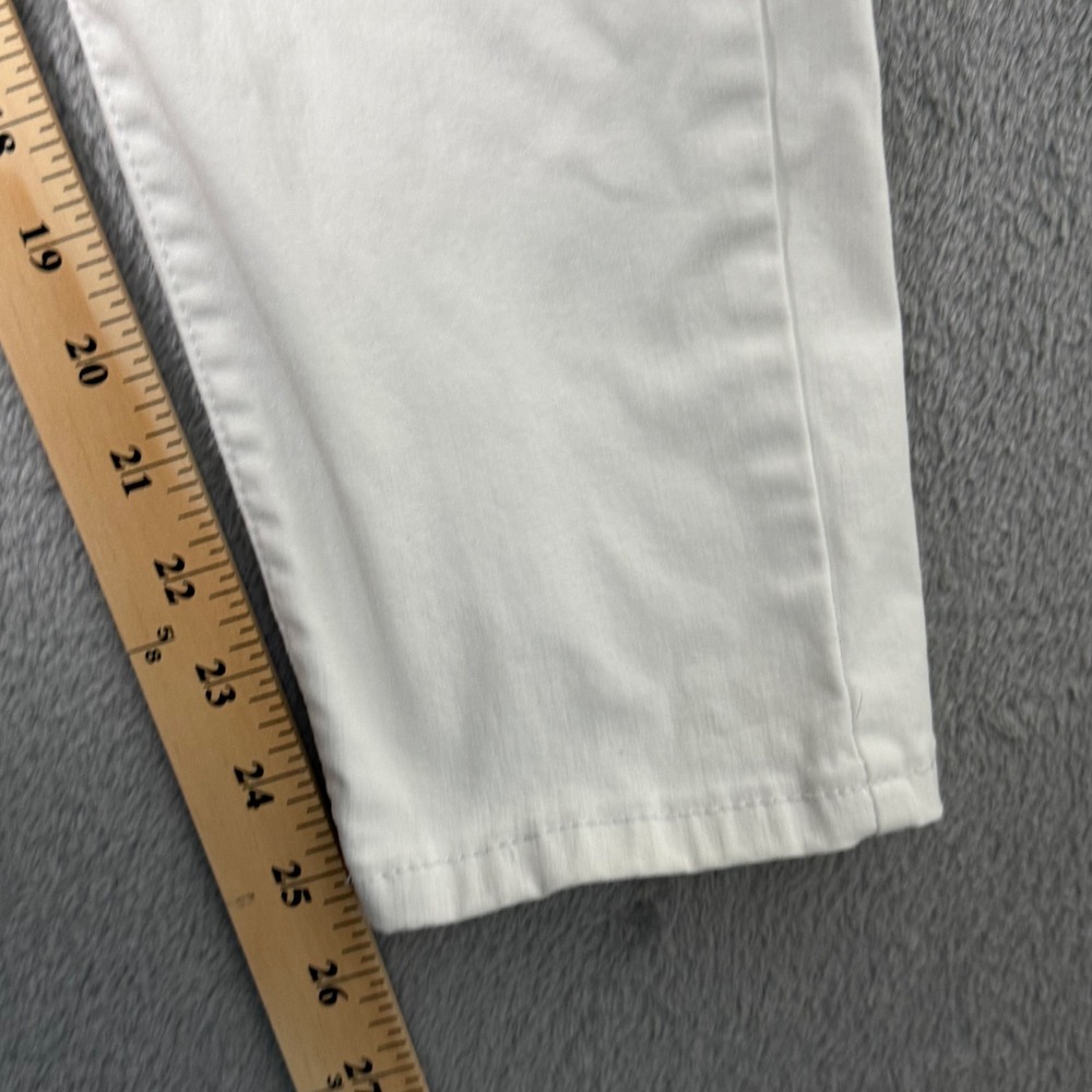 Curve Appeal Jeans Women 12/31 White Minimalist High Rise Skinny Jeggings Casual - Picture 10 of 12